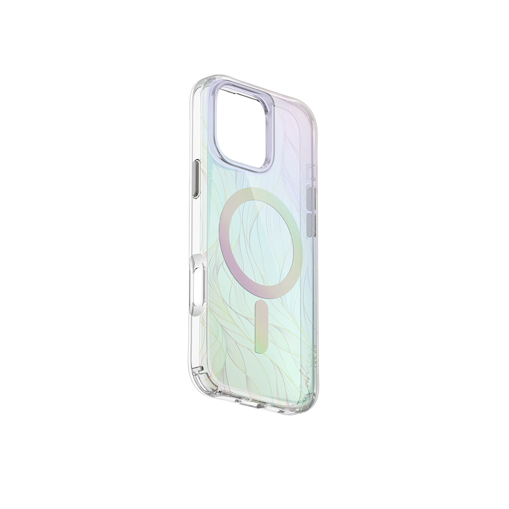 Coehl Willow iPhone 16 Pro Max M-safe Şarj Özellikli Holografik Şeffaf Arka Yüzey Kılıf