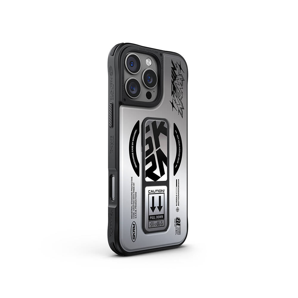Skinarma Kira Kobai iPhone 16 Pro Max M-safe Holografik Tasarımlı Standlı Deri Görünümlü Kılıf