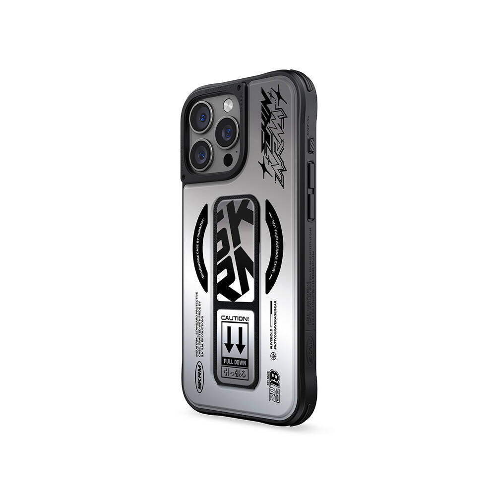 Skinarma Kira Kobai iPhone 16 Pro Max M-safe Holografik Tasarımlı Standlı Deri Görünümlü Kılıf