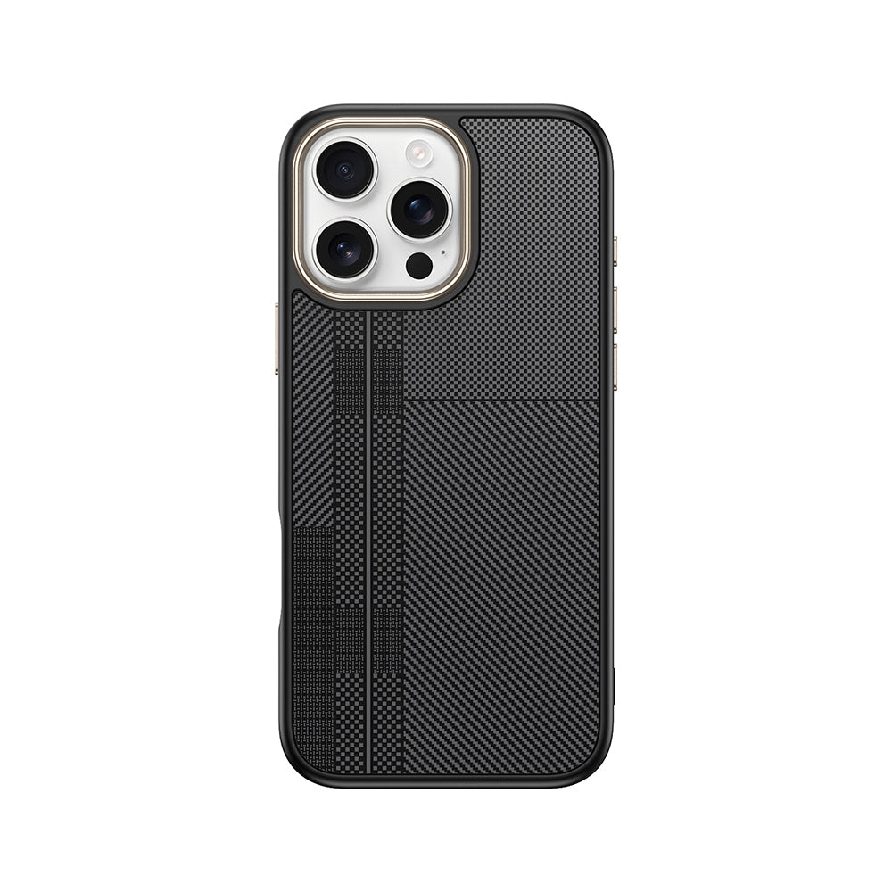 Cepax iPhone 16 Pro Max M-safe Şarj Özellikli Karbon Fiber Görünümlü Antina Kılıf