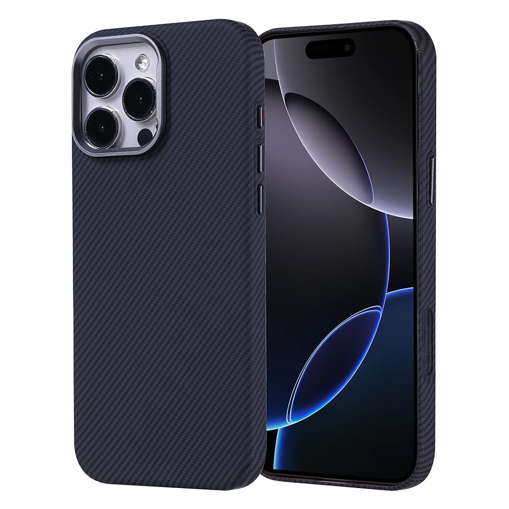Cepax iPhone 16 Pro Max M-safe Şarj Özellikli Karbon Fiber Görünümlü Nekst Kılıf
