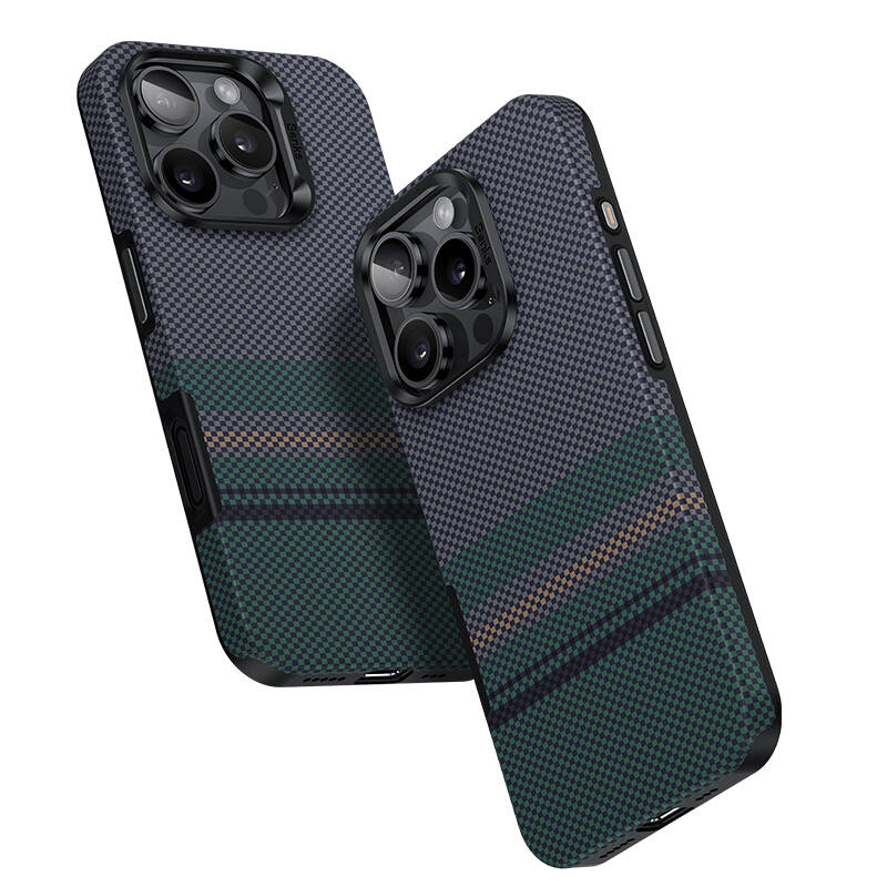 Benks Aurora ArmorPro iPhone 16 Pro Max M-safe Şarj Özellikli Karbon Fiber Tasarımlı Kevlar Kılıf