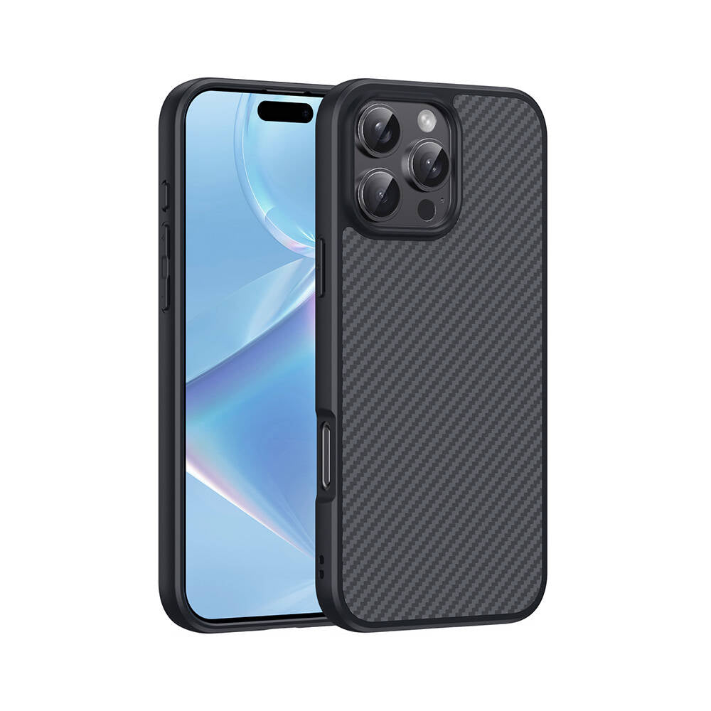 Cepax iPhone 16 Pro Max M-safe Şarj Özellikli Karbon Fiber Tasarımlı Elnino Kılıf