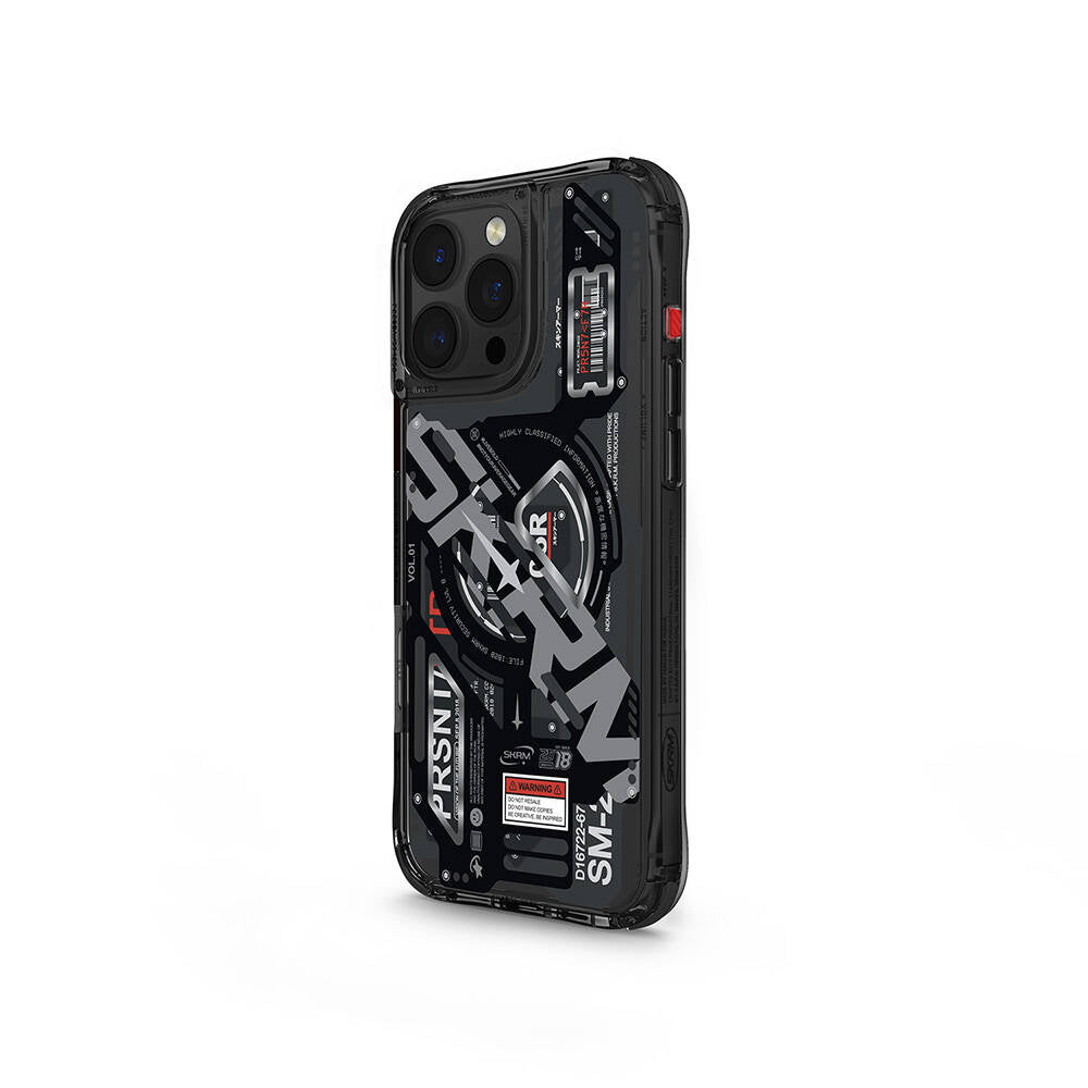 SkinArma Ekho iPhone 16 Pro Max M-safe Şarj Özellikli Katmanlı Makine Temalı Kılıf
