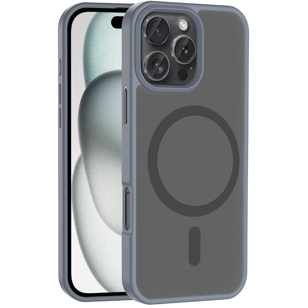 Cepax iPhone 16 Pro Max M-safe Şarj Özellikli Mat Arka Yüzey Sio Kılıf