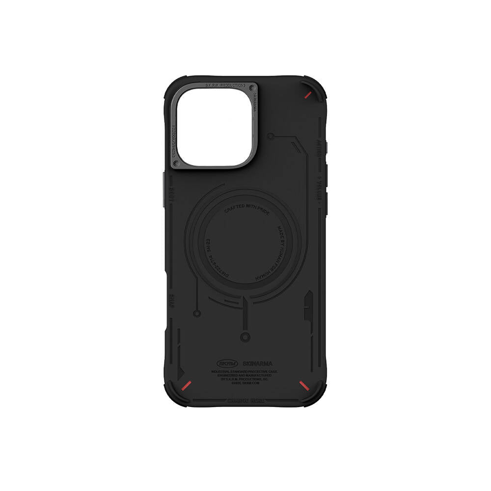 Skinarma Mecha Serisi iPhone 16 Pro Max M-safe Şarj Özellikli Metal Kamera Çerçeveli Kılıf