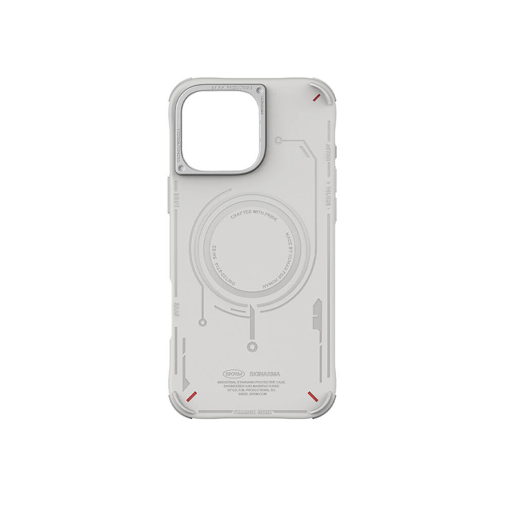 Skinarma Mecha Serisi iPhone 16 Pro Max M-safe Şarj Özellikli Metal Kamera Çerçeveli Kılıf