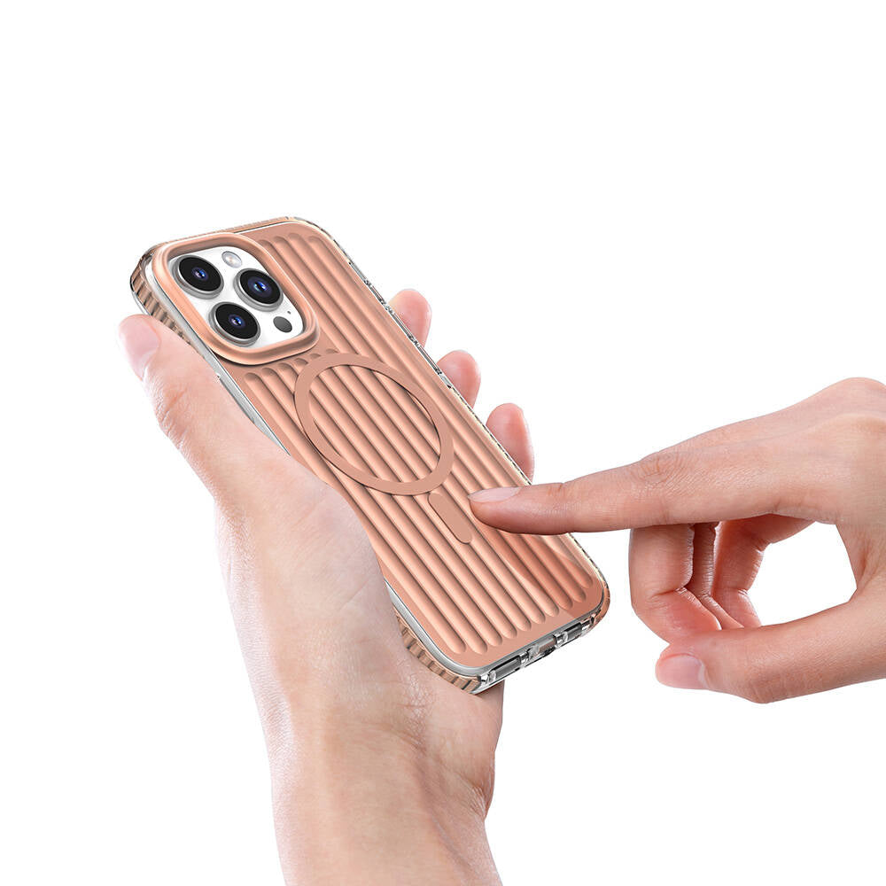 Mutural Bumpy Clear iPhone 16 Pro Max M-safe Şarj Özellikli Oyuklu Tasarım Kılıf