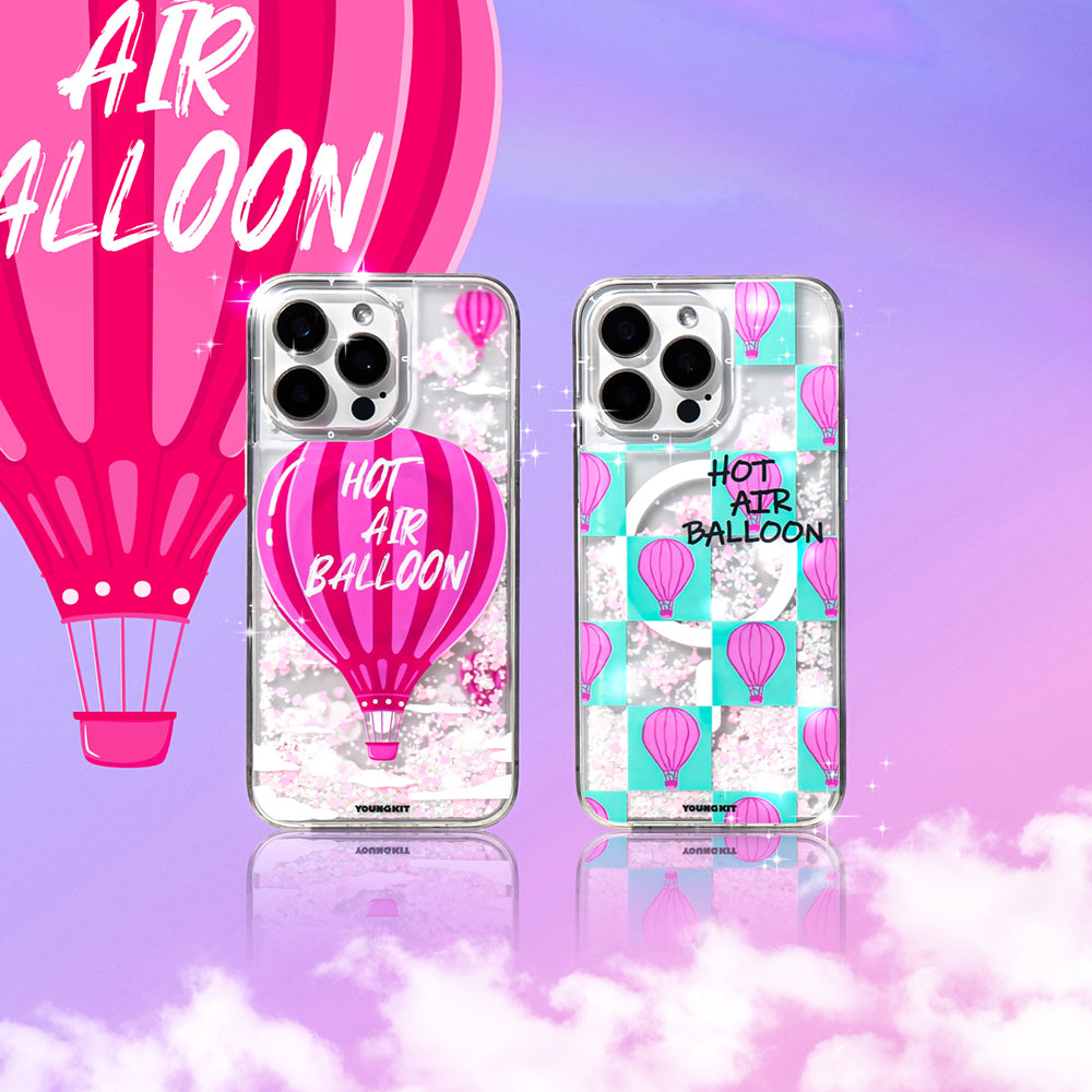 Youngkit Pink Dream Quicksand Serisi iPhone 16 Pro Max M-safe Şarj Özellikli Parlak Kumlu Sıvılı Kılıf