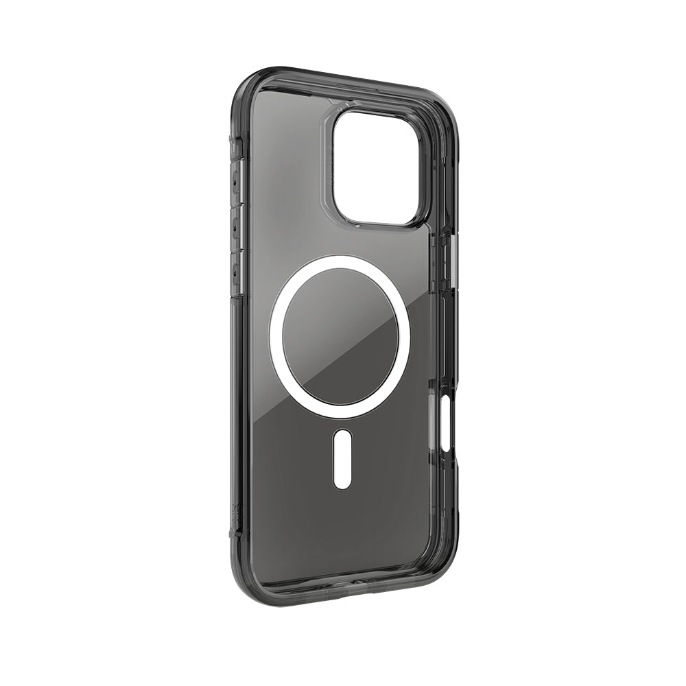 Raptic Air Serisi iPhone 16 Pro Max Kılıf M-safe Şarj Özellikli Airbag Tasarımlı Metal Köşelikli Şeffaf Kılıf