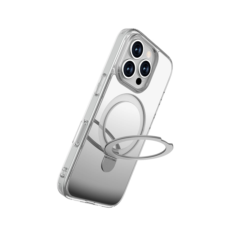 Raptic Air Stand Serisi iPhone 16 Pro Max M-safe Şarj Özellikli Aynalı Arka Yüzey Standlı Kılıf