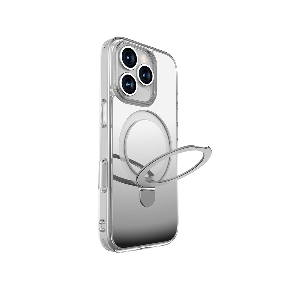 Raptic Air Stand Serisi iPhone 16 Pro Max M-safe Şarj Özellikli Aynalı Arka Yüzey Standlı Kılıf