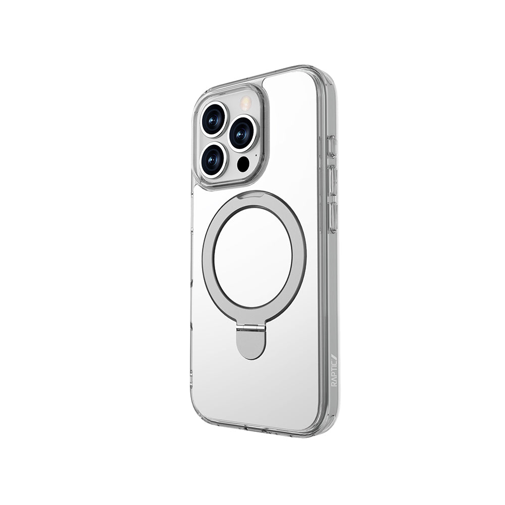 Raptic Air Stand Serisi iPhone 16 Pro Max M-safe Şarj Özellikli Aynalı Arka Yüzey Standlı Kılıf