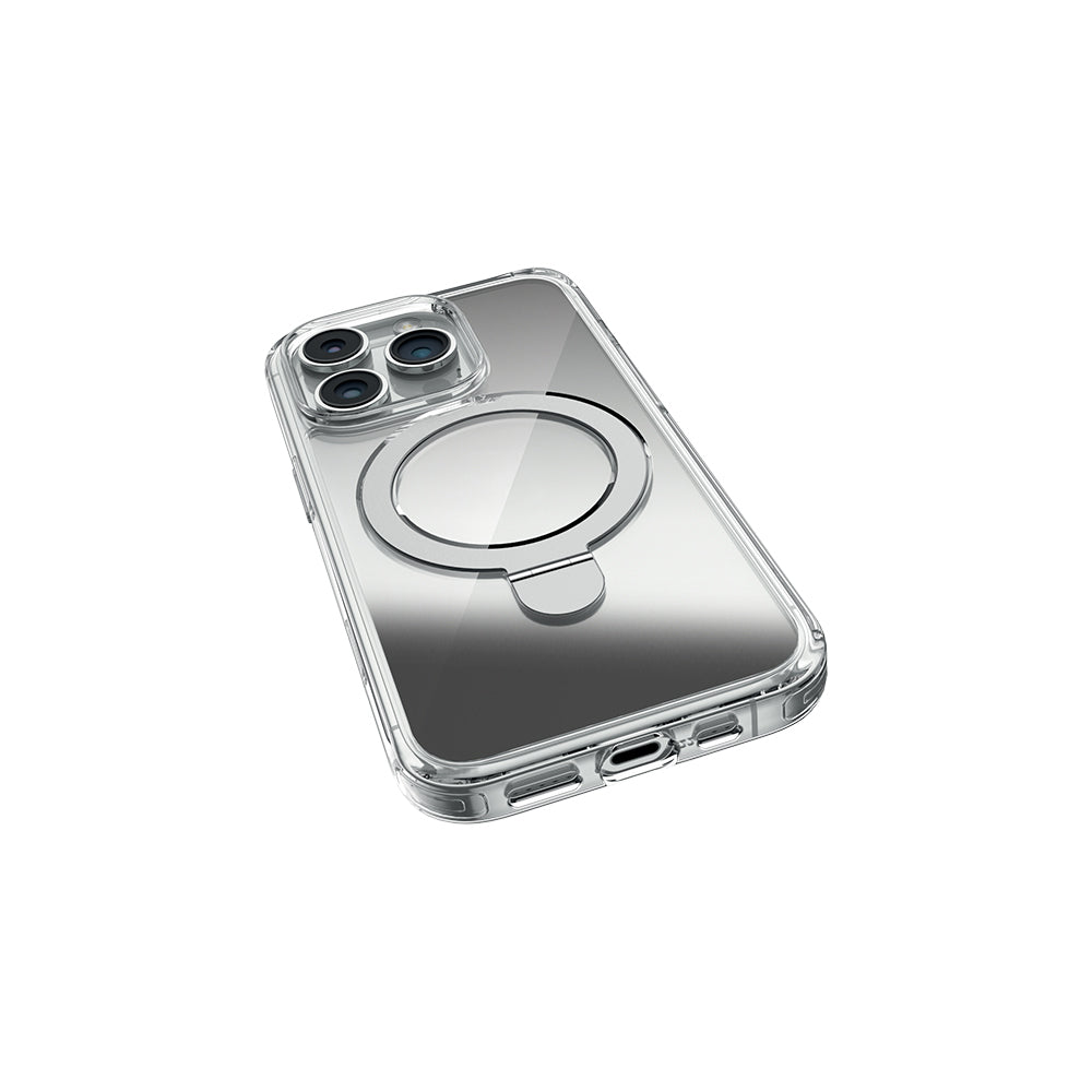 Raptic Air Stand Serisi iPhone 16 Pro Max M-safe Şarj Özellikli Aynalı Arka Yüzey Standlı Kılıf