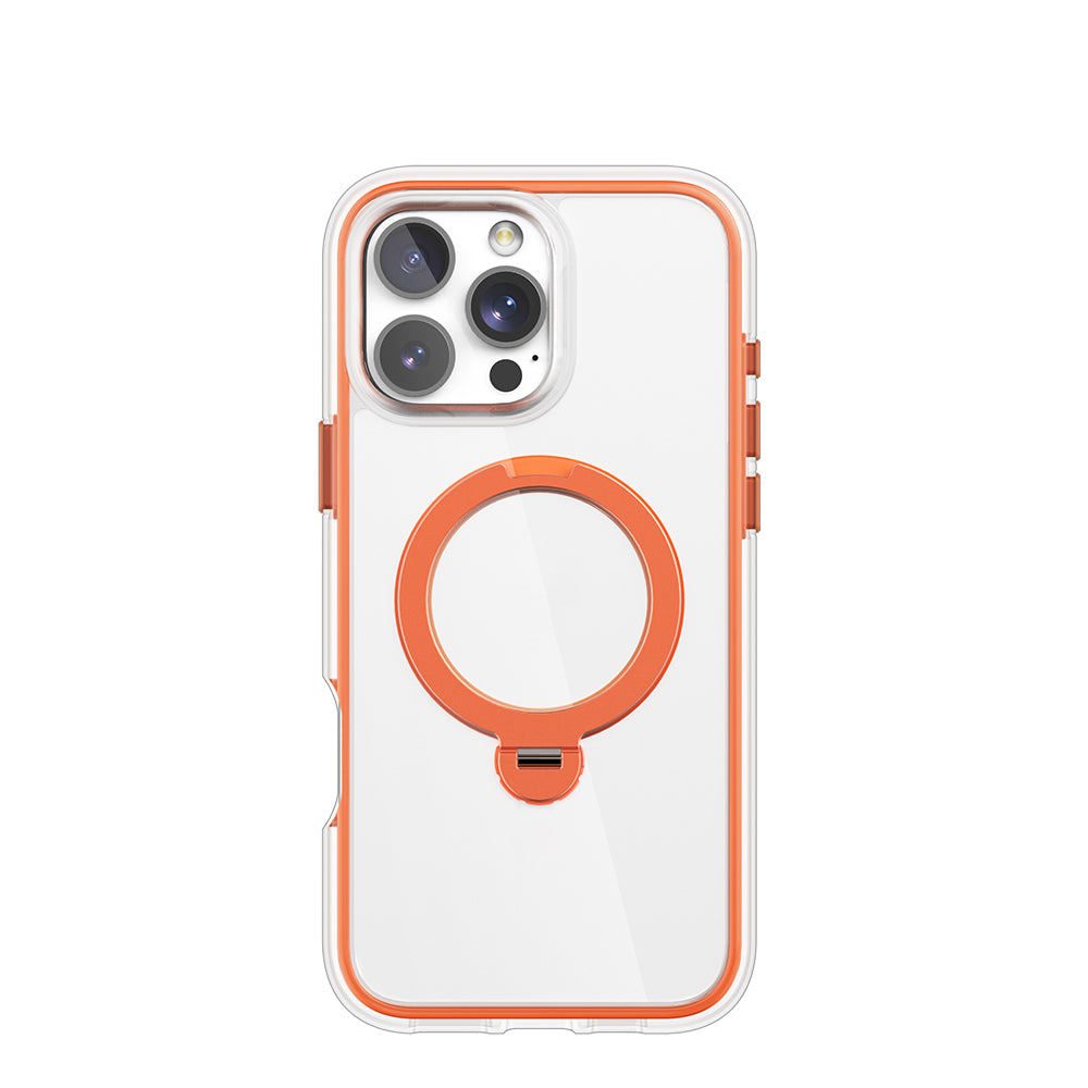 Raptic AirJoy Serisi iPhone 16 Pro Max M-safe Şarj Özellikli 360 Derece Dönebilen Standlı Kılıf