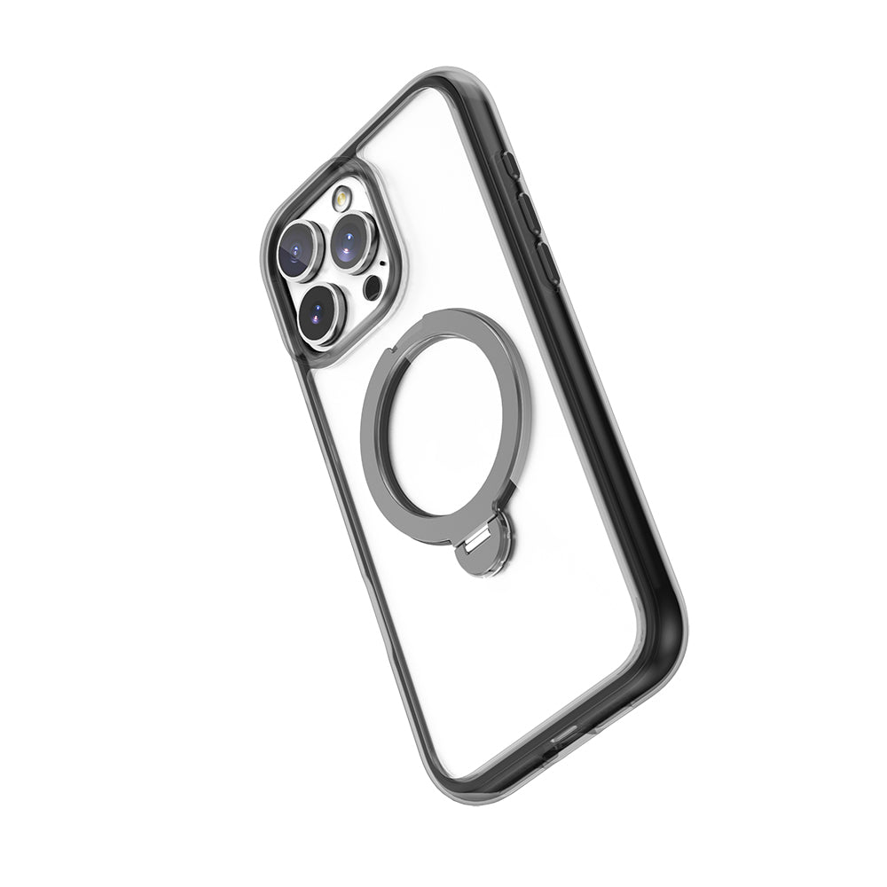 Raptic AirJoy Serisi iPhone 16 Pro Max M-safe Şarj Özellikli 360 Derece Dönebilen Standlı Kılıf