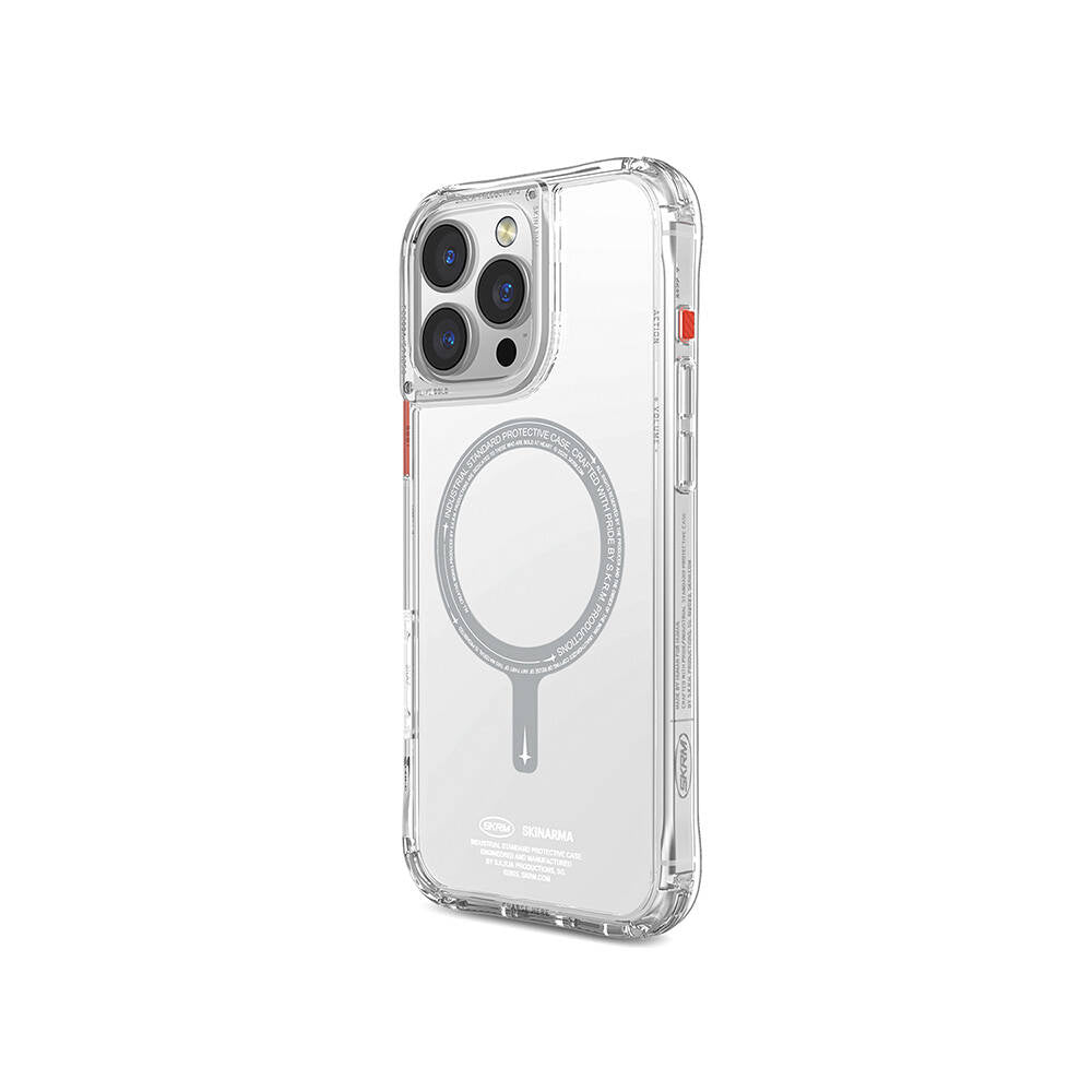 Skinarma Saido iPhone 16 Pro Max M-safe Şarj Özellikli Şeffaf Airbag Tasarımlı Kılıf