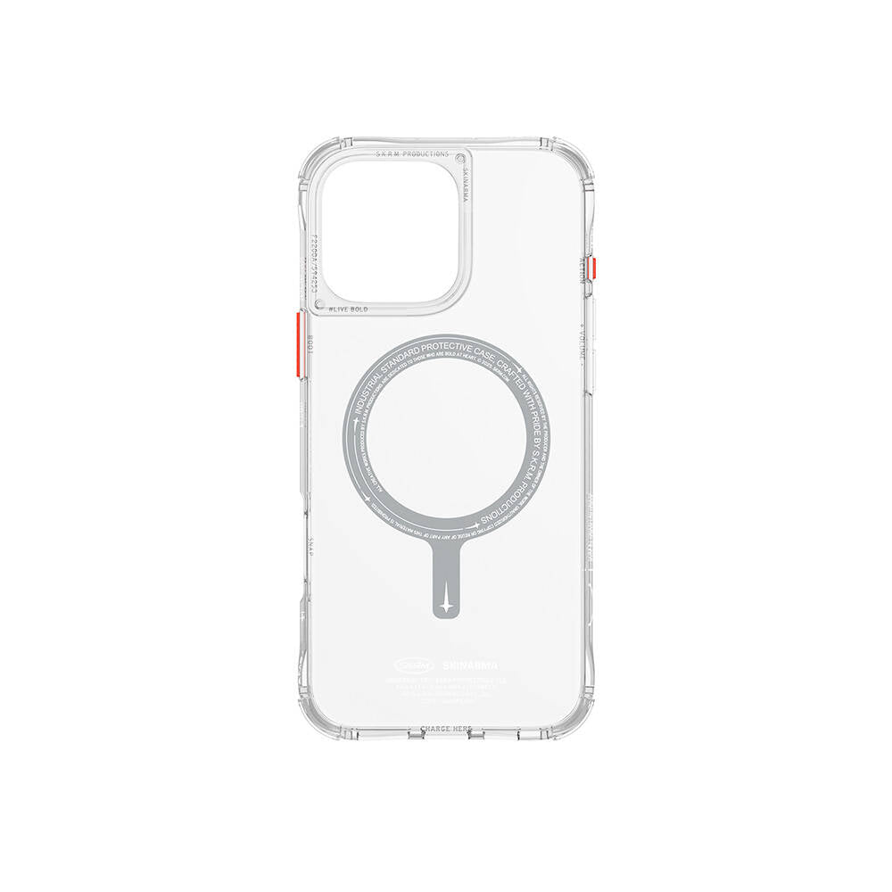 Skinarma Saido iPhone 16 Pro Max M-safe Şarj Özellikli Şeffaf Airbag Tasarımlı Kılıf