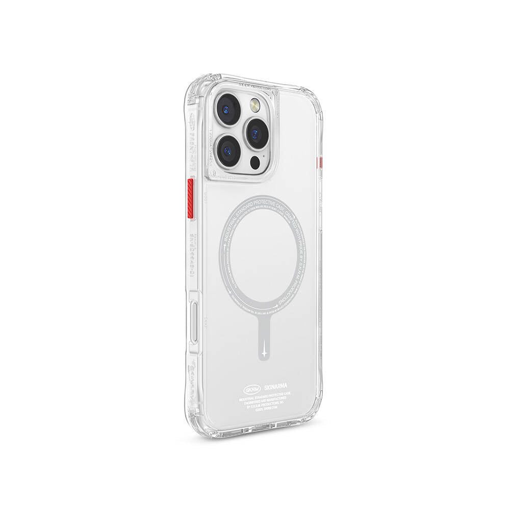 Skinarma Saido iPhone 16 Pro Max M-safe Şarj Özellikli Şeffaf Airbag Tasarımlı Kılıf