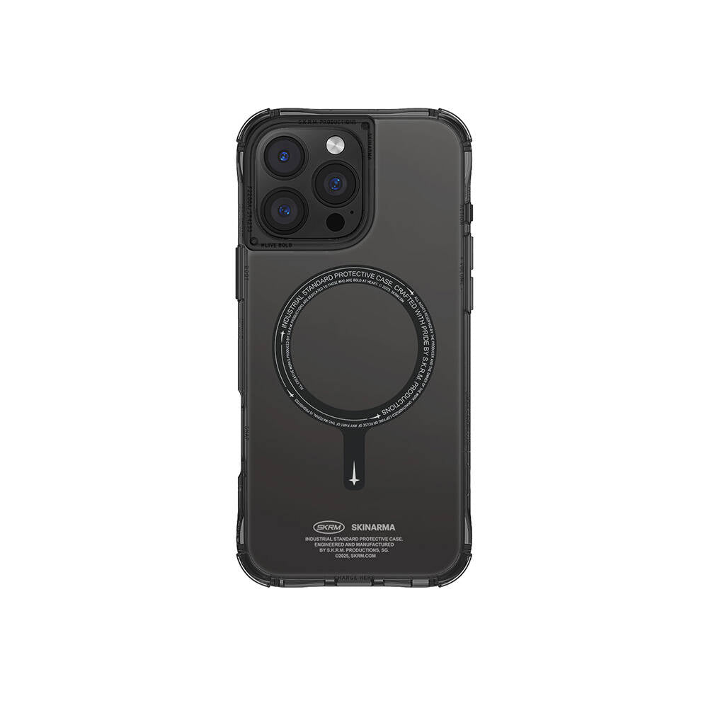 Skinarma Saido iPhone 16 Pro Max M-safe Şarj Özellikli Şeffaf Airbag Tasarımlı Kılıf