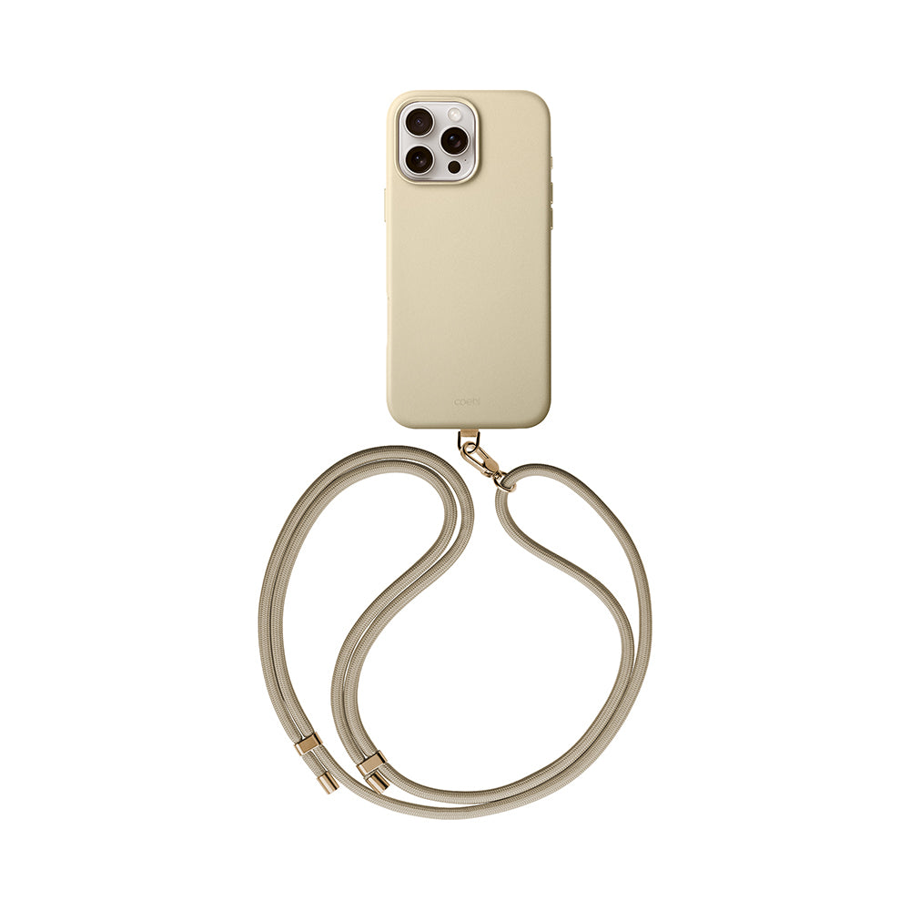 Coehl Muse iPhone 16 Pro Max M-safe Şarj Özellikli Soft Arka Yüzey Askı İpli Kılıf