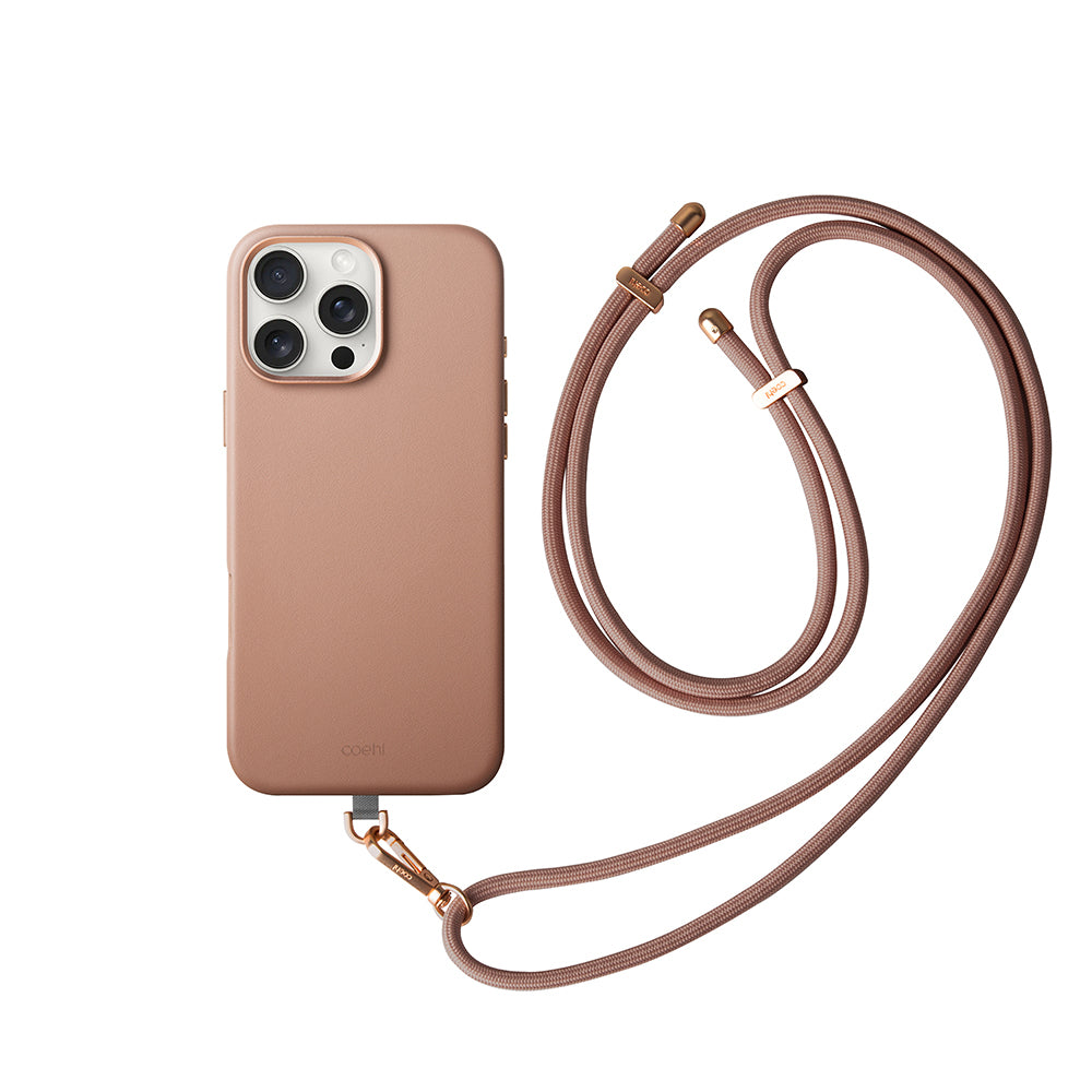 Coehl Muse iPhone 16 Pro Max M-safe Şarj Özellikli Soft Arka Yüzey Askı İpli Kılıf