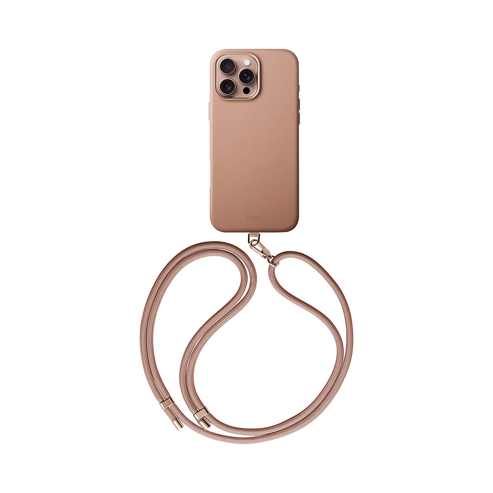 Coehl Muse iPhone 16 Pro Max M-safe Şarj Özellikli Soft Arka Yüzey Askı İpli Kılıf