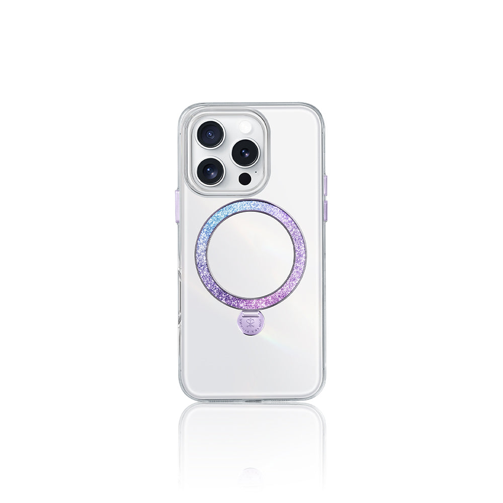 Pynana Dancing Streamer Serisi iPhone 16 Pro Max M-safe Şarj Özellikli Standlı Kılıf
