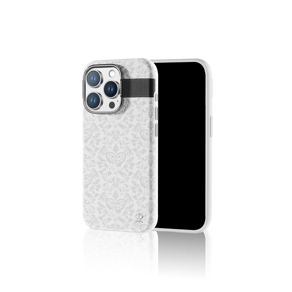 Pynana Print Serisi iPhone 16 Pro Max M-safe Şarj Özellikli Suni Deri Tasarımlı Desenli Telefon Kılıfı
