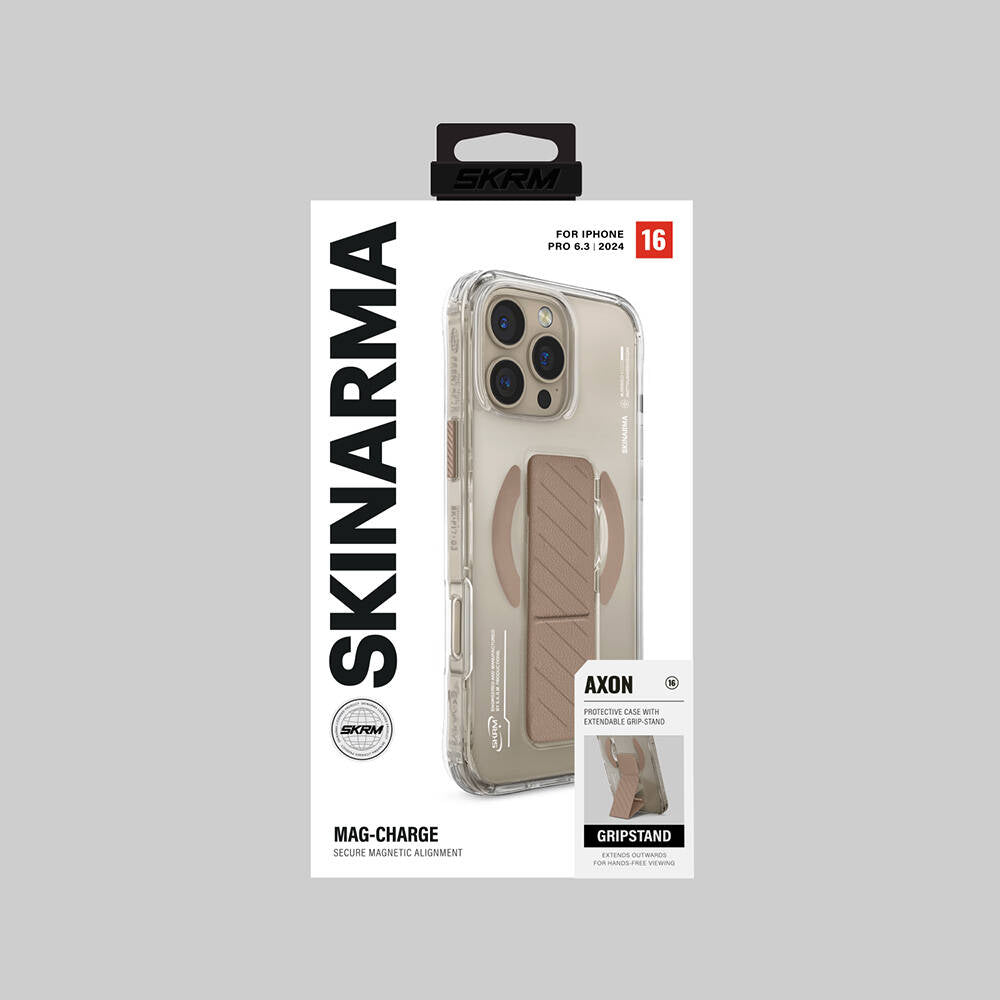 Skinarma Axon iPhone 16 Pro Max M-safe Şarj Özellikli Teknoloji Desenli Standlı Kılıf