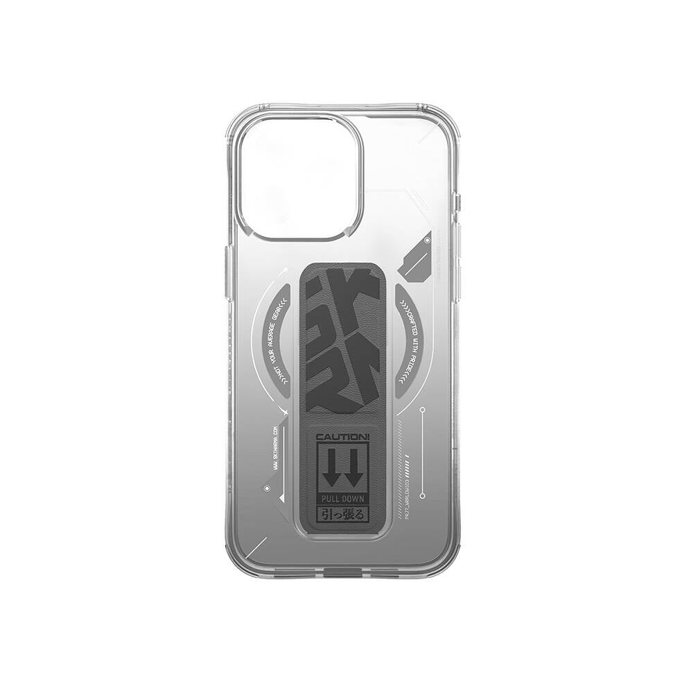 Skinarma Helio iPhone 16 Pro Max M-safe Şarj Özellikli Teknoloji Desenli Standlı Kılıf