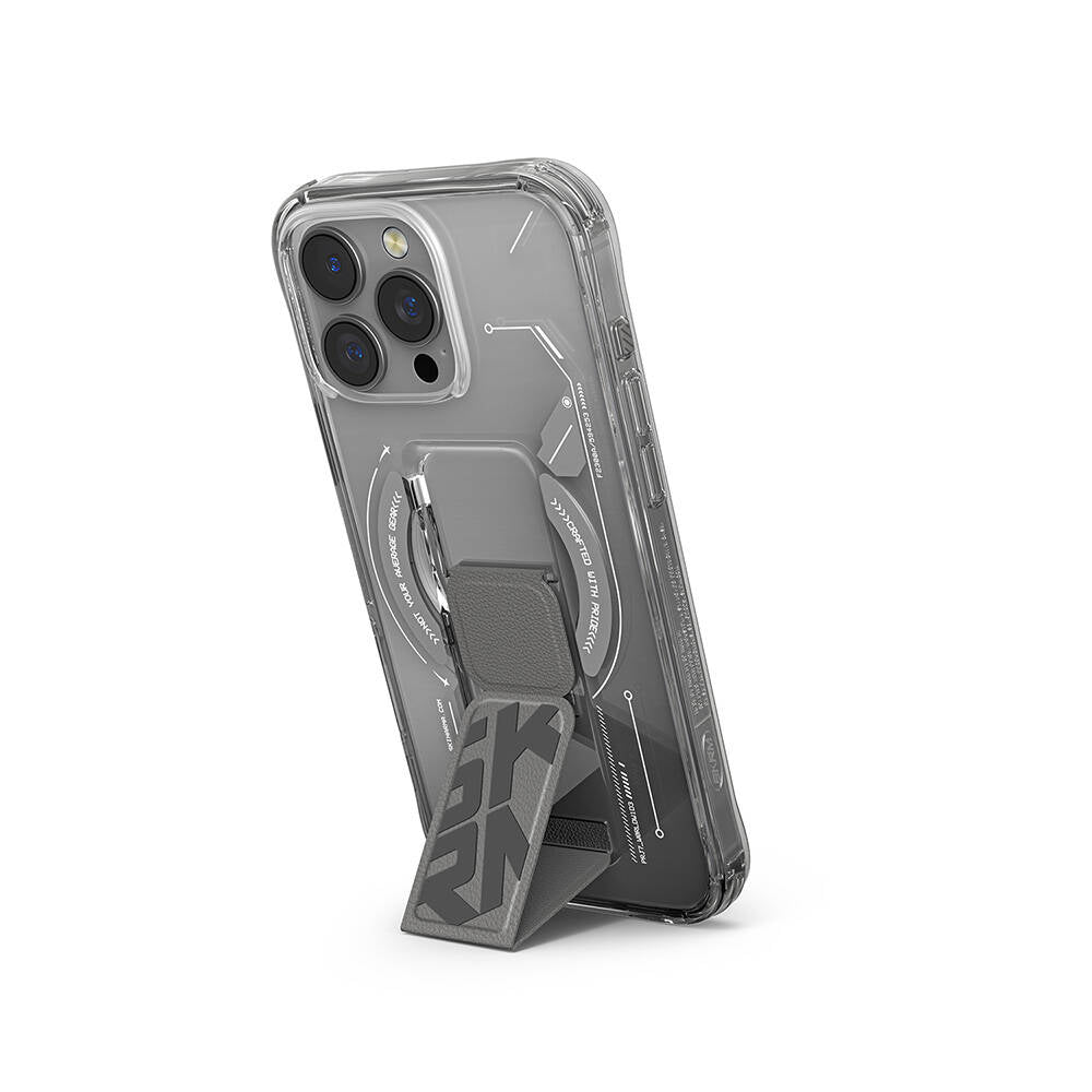 Skinarma Helio iPhone 16 Pro Max M-safe Şarj Özellikli Teknoloji Desenli Standlı Kılıf