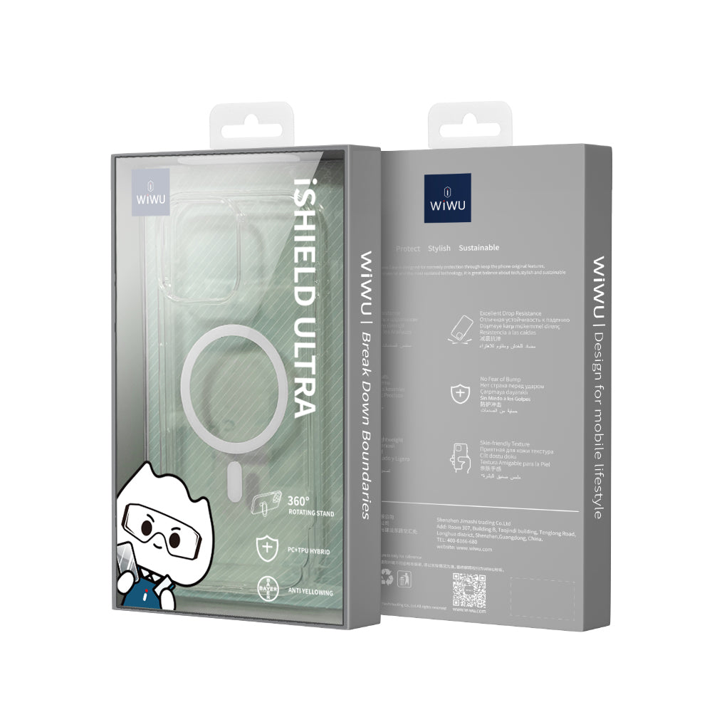 Wiwu YXK-207 iPhone 16 Pro Max M-safe Şarj Özellikli Invisible Pro Sert PC Kılıf