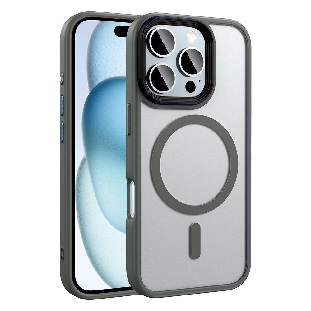 Cepax Matte Magsefe iPhone 16 Pro Mat Arka Yüzey Kablosuz Şarj Özellikli Magsafe Telefon Kılıfı
