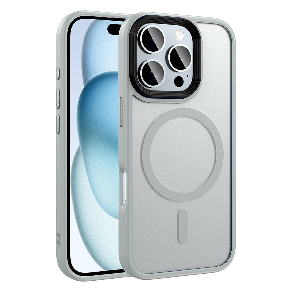 Cepax Matte Magsefe iPhone 16 Pro Mat Arka Yüzey Kablosuz Şarj Özellikli Magsafe Telefon Kılıfı