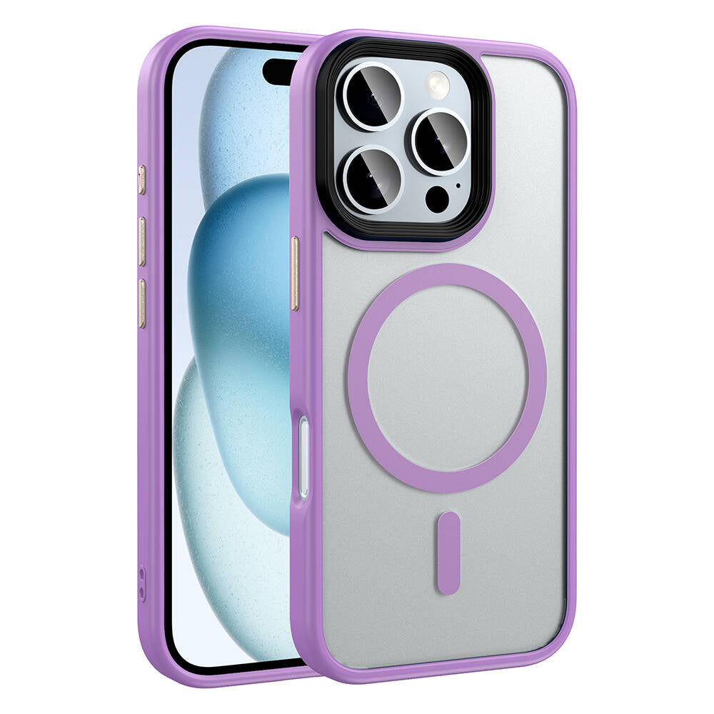 Cepax Matte Magsefe iPhone 16 Pro Mat Arka Yüzey Kablosuz Şarj Özellikli Magsafe Telefon Kılıfı