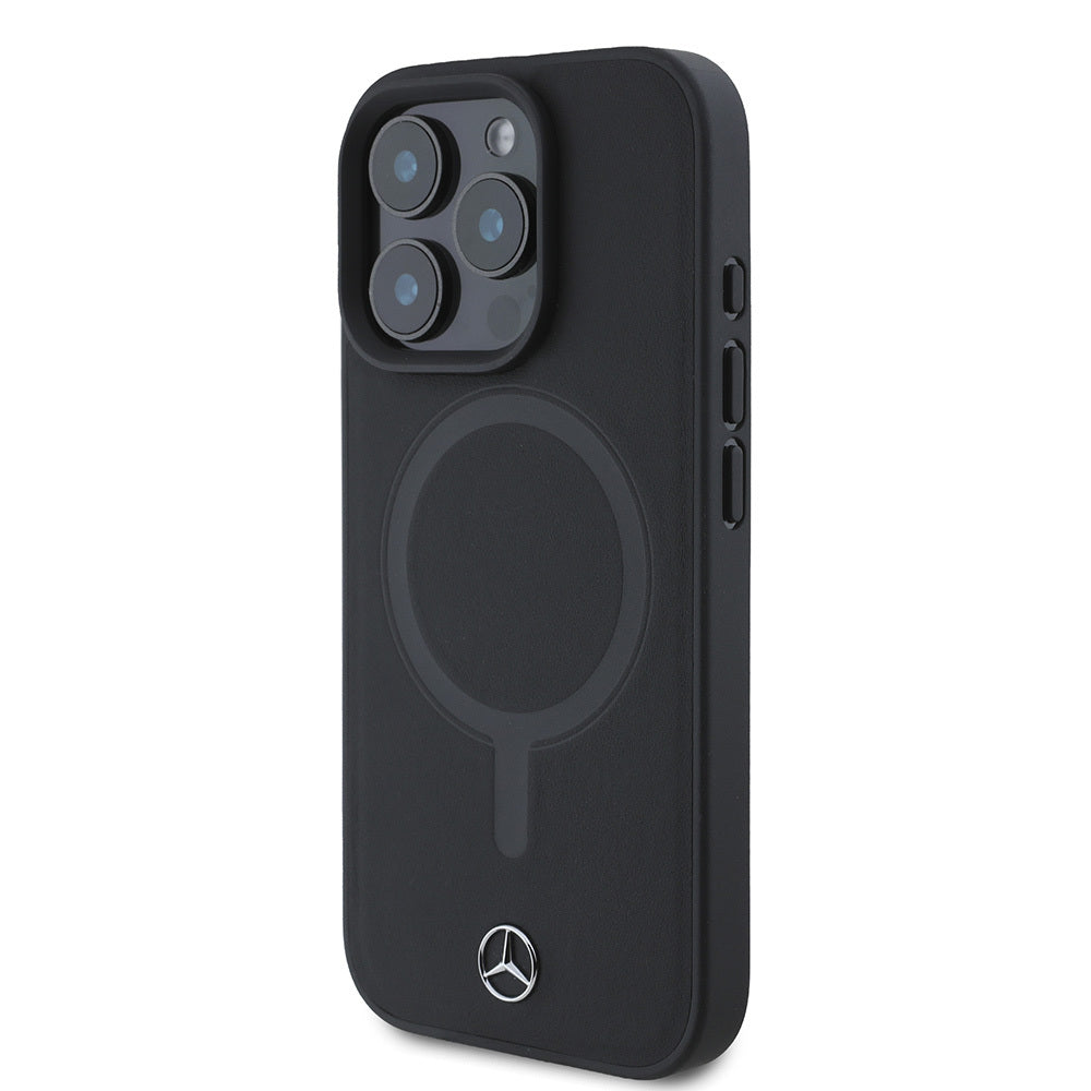 Mercedes Benz iPhone 16 Pro Max M-safe Şarj Özellikli Yumuşak Deri Orjinal Lisanslı Kılıf