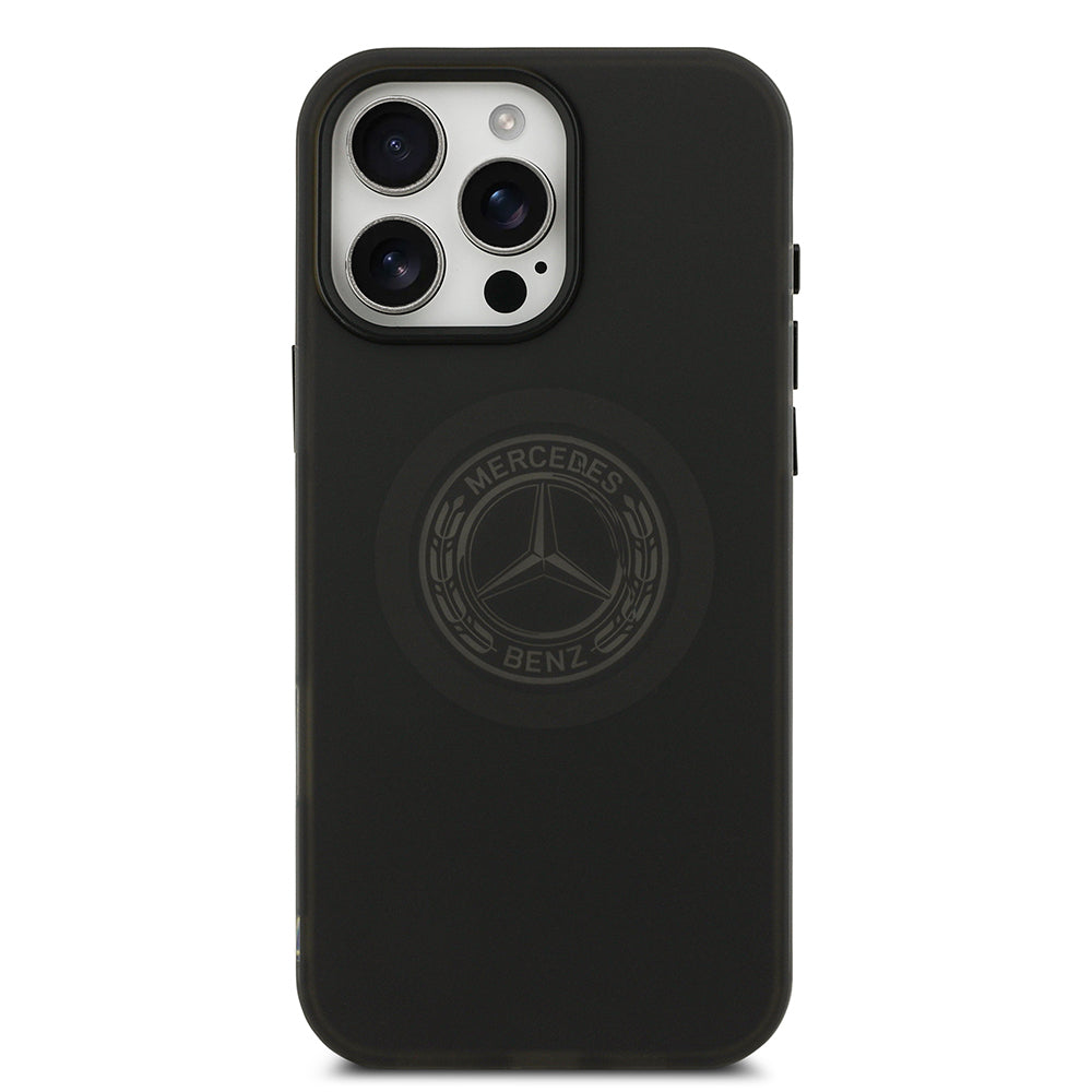 Mercedes Benz iPhone 16 Pro Max Orjinal Lisanslı M-safe Şarj Özellikli Buzlu PC Nostaljik Yıldız Dizayn Kılıf