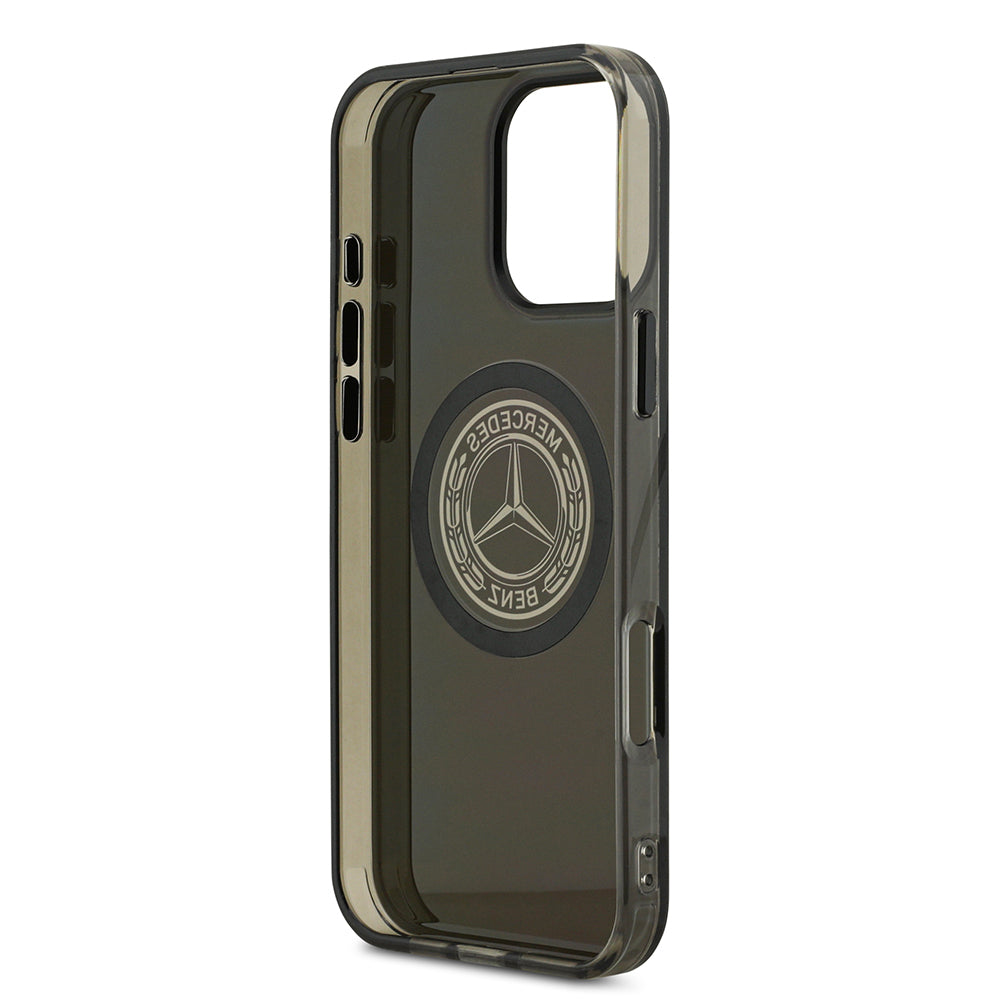 Mercedes Benz iPhone 16 Pro Max Orjinal Lisanslı M-safe Şarj Özellikli Buzlu PC Nostaljik Yıldız Dizayn Kılıf