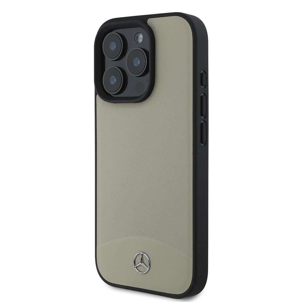 Mercedes Benz iPhone 16 Pro Max Orjinal Lisanslı M-safe Şarj Özellikli Dokulu ve Düz Deri Kılıf