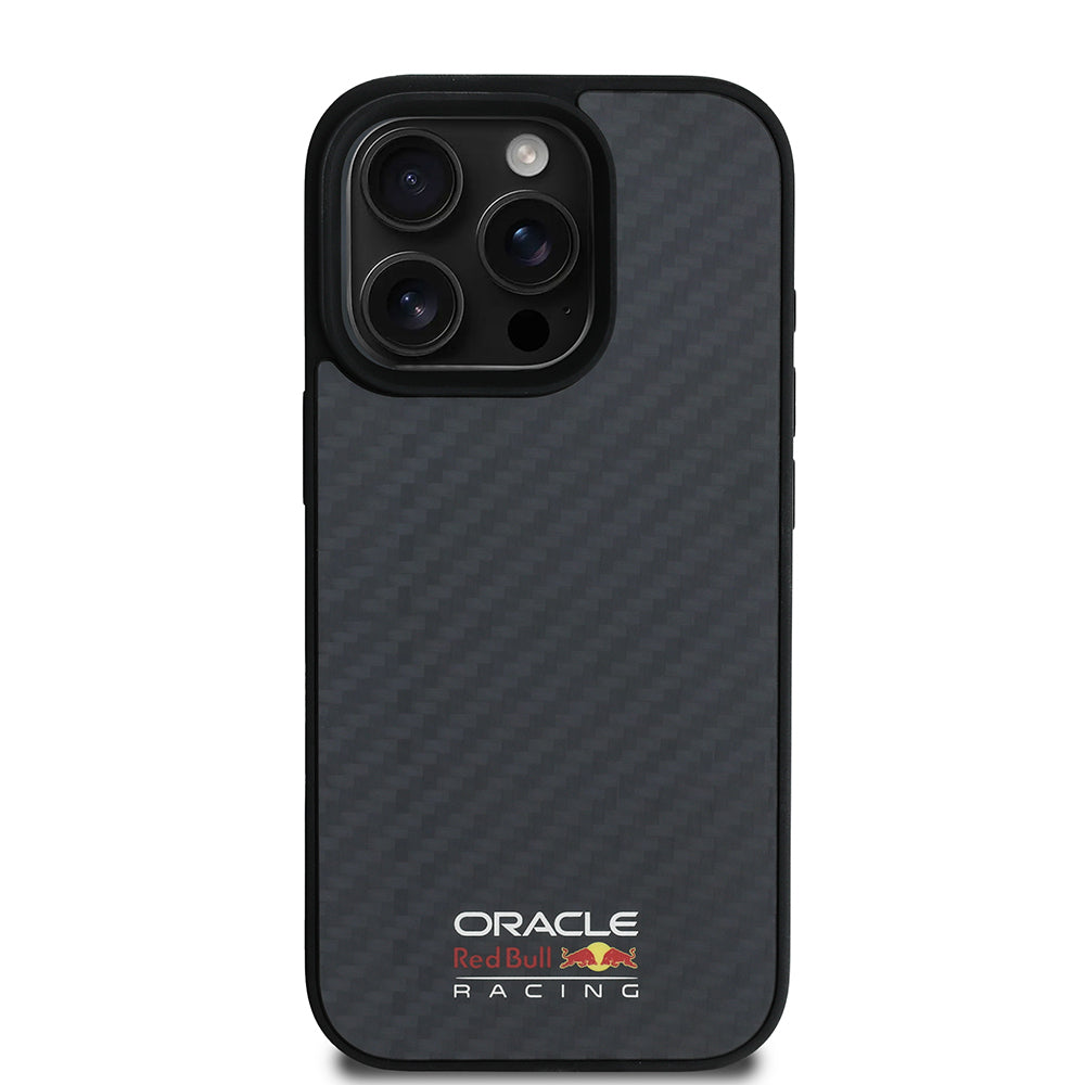 Apple iPhone 16 Pro Max Redbull Orjinal Lisanslı M-safe Şarj Özellikli Karbon Fiber Tasarımlı Parlayan Logolu Kılıf