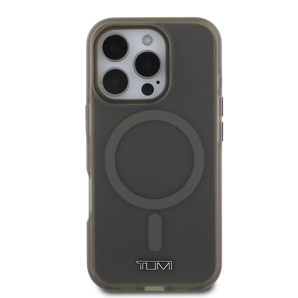 TUMI iPhone 16 Pro Max Orjinal Lisanslı M-safe Şarj Özellikli Airbagli Buzlu Transparan Kılıf