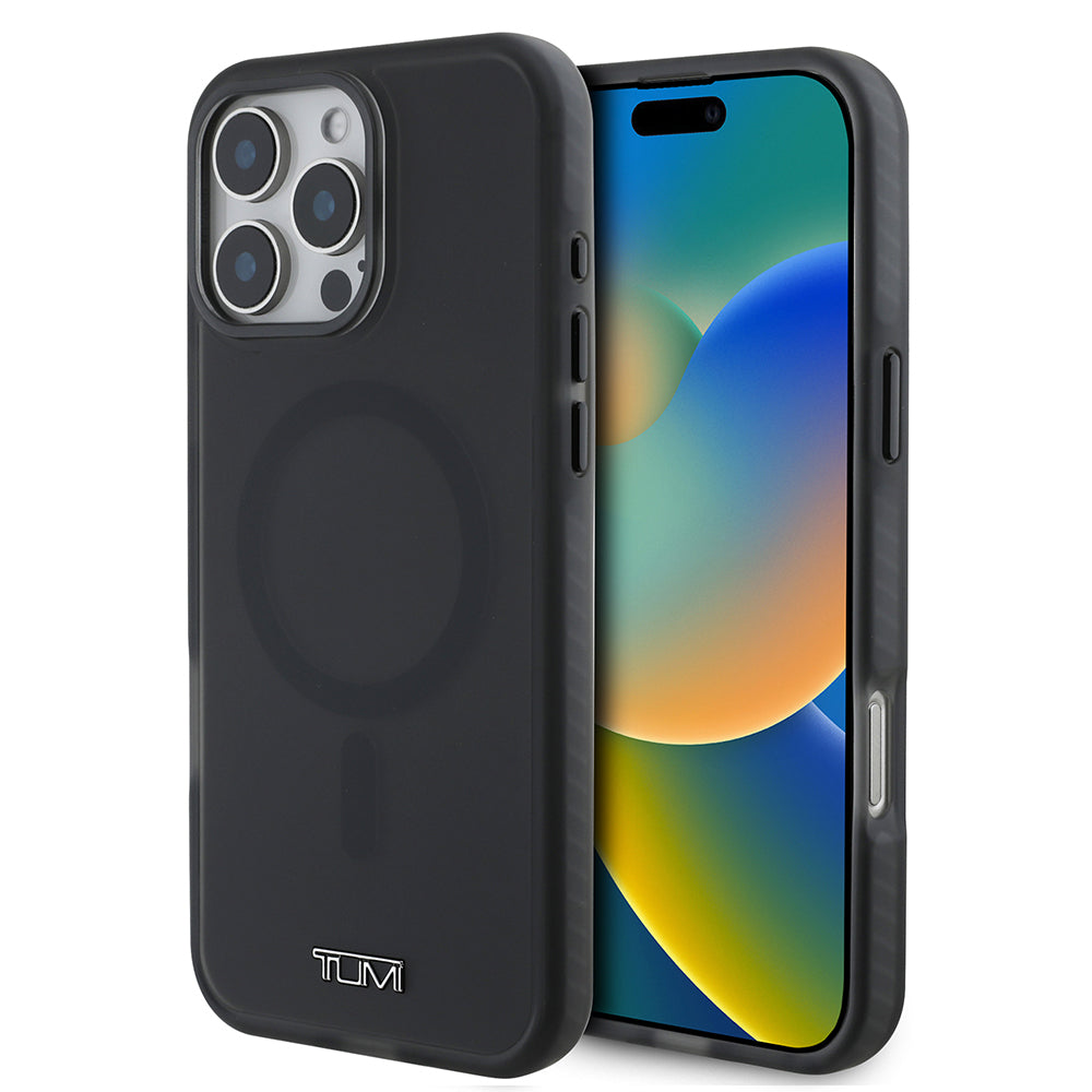 TUMI iPhone 16 Pro Max Orjinal Lisanslı M-safe Şarj Özellikli Airbagli Buzlu Transparan Kılıf