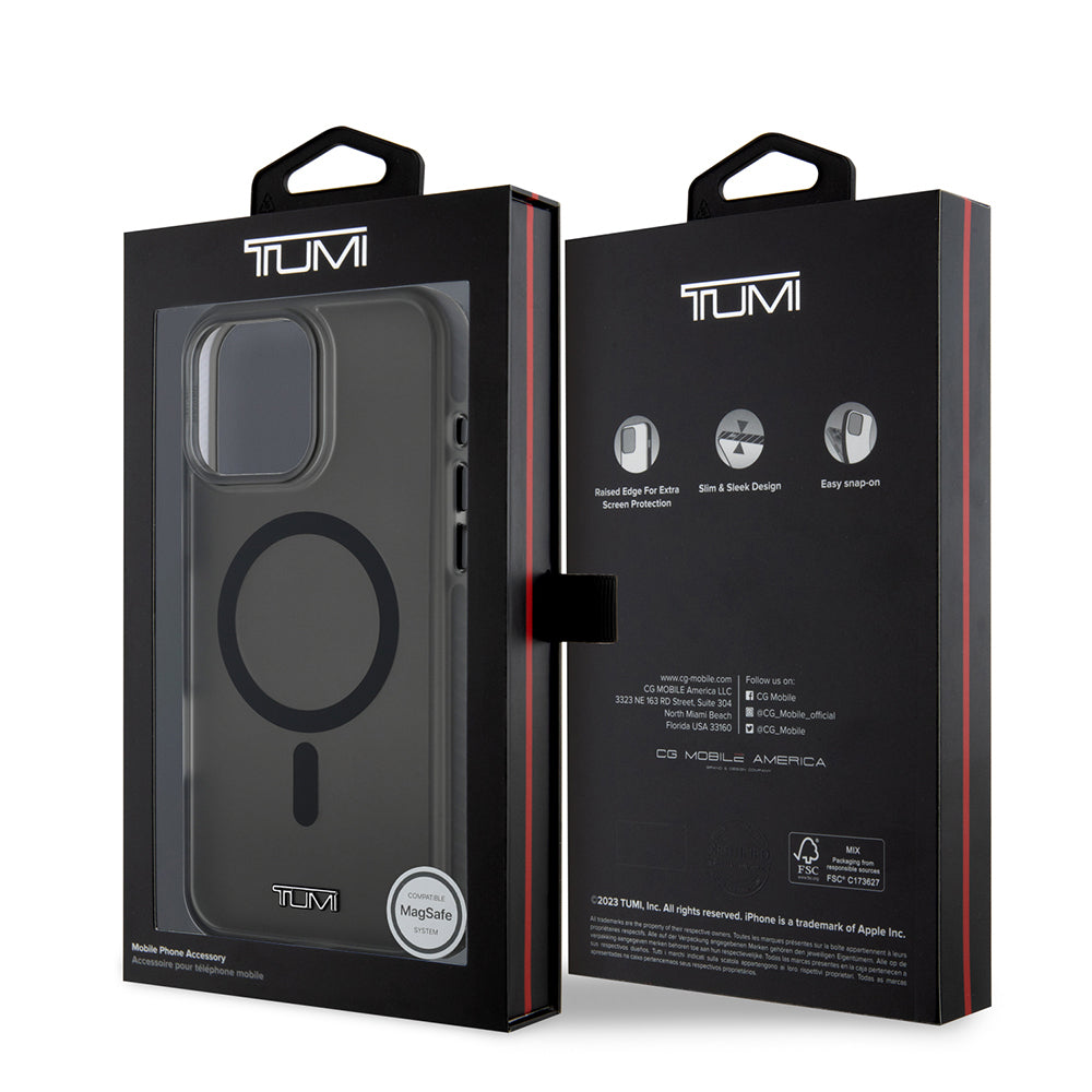 TUMI iPhone 16 Pro Max Orjinal Lisanslı M-safe Şarj Özellikli Airbagli Buzlu Transparan Kılıf