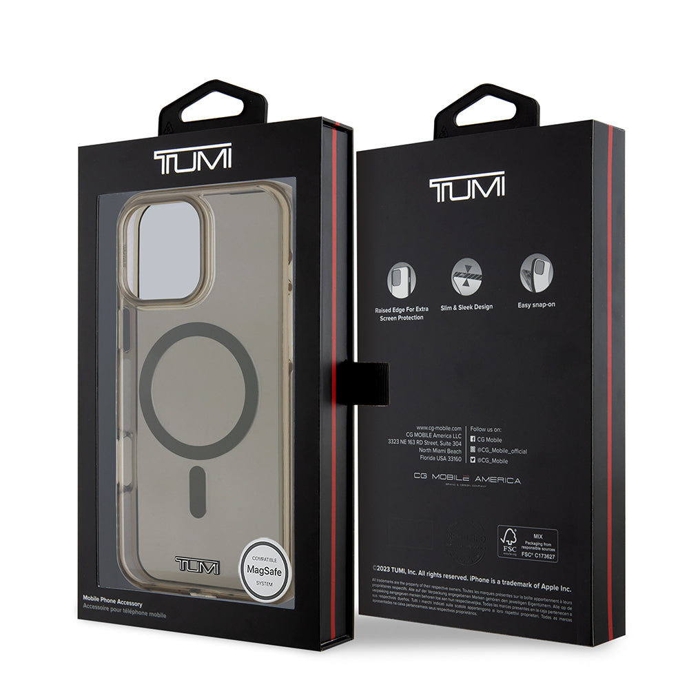 TUMI iPhone 16 Pro Max Orjinal Lisanslı M-safe Şarj Özellikli Airbagli Transparan Kılıf