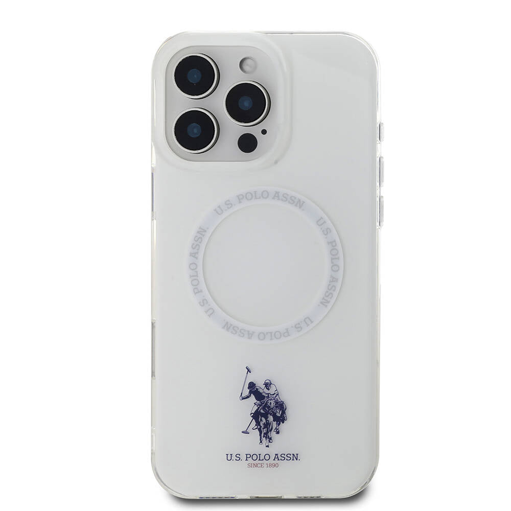 U.S. Polo Assn. iPhone 16 Pro Max Orjinal Lisanslı Magsafe Şarj Özellikli IML Double Horse Logolu Ring Telefon Kılıfı-3