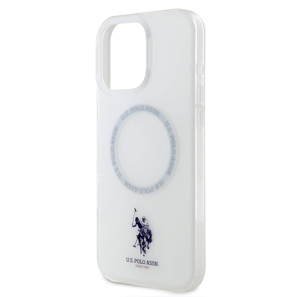 U.S. Polo Assn. iPhone 16 Pro Max Orjinal Lisanslı Magsafe Şarj Özellikli IML Double Horse Logolu Ring Telefon Kılıfı-6