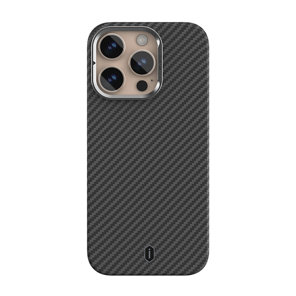 Wiwu DCC-206 iPhone 16 Pro Max Kamera Standlı Aramid Fiber Tasarım M-safe Kevlar Kılıf