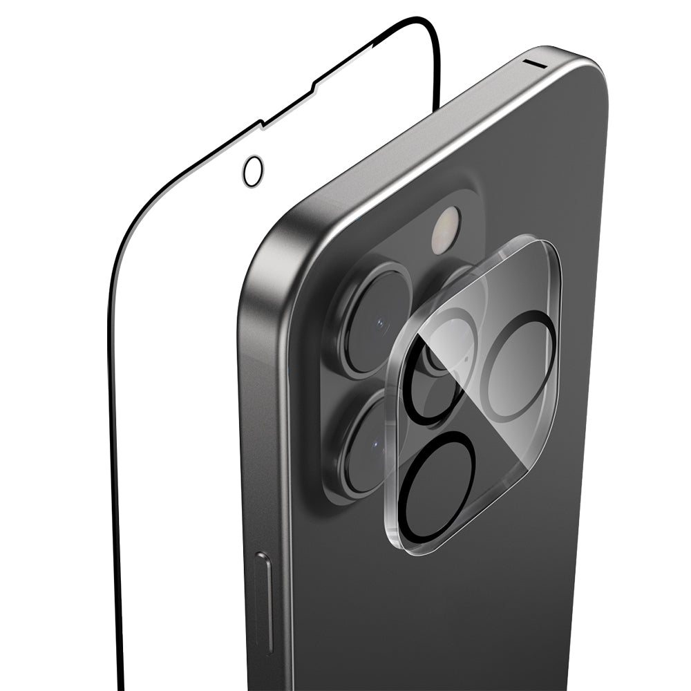 Raptic iPhone 16 Pro Max 2in1 Temperli Ekran Koruyucu + Lens Koruyucu Set