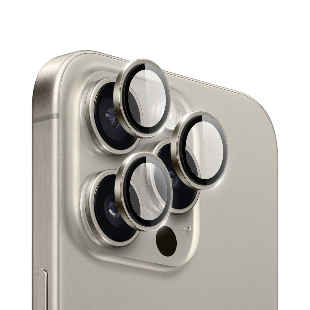 Wiwu LG-003 iPhone 16 Pro Max Lens Guard Çizilmeye Karşı Dayanıklı Safir Kamera Lens Koruyucu